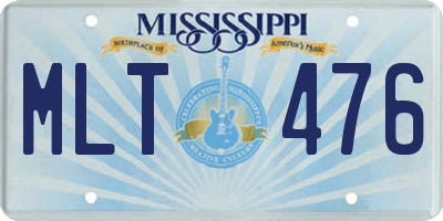 MS license plate MLT476