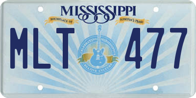 MS license plate MLT477