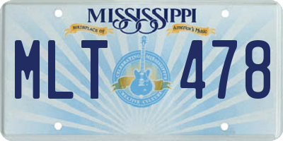 MS license plate MLT478
