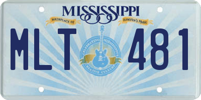 MS license plate MLT481