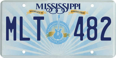 MS license plate MLT482