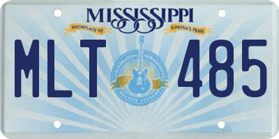 MS license plate MLT485