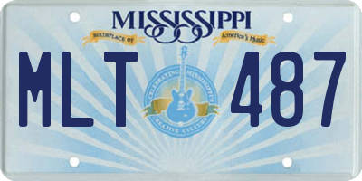 MS license plate MLT487