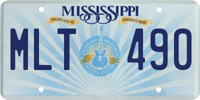 MS license plate MLT490