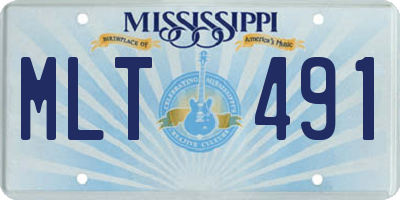 MS license plate MLT491