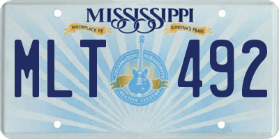 MS license plate MLT492