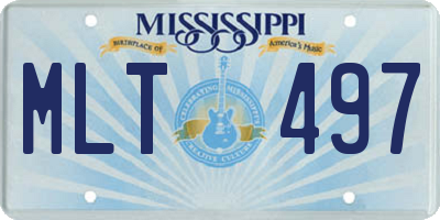 MS license plate MLT497