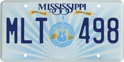 MS license plate MLT498
