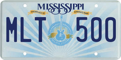 MS license plate MLT500