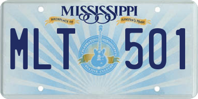 MS license plate MLT501