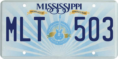 MS license plate MLT503