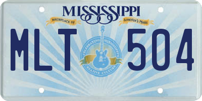 MS license plate MLT504