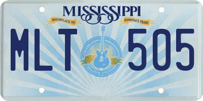 MS license plate MLT505