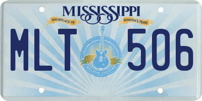 MS license plate MLT506