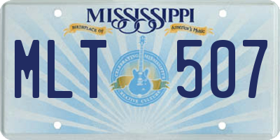 MS license plate MLT507