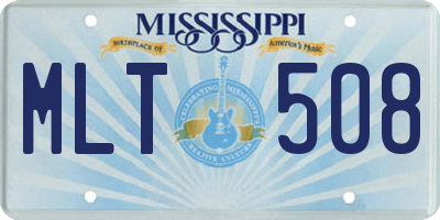 MS license plate MLT508