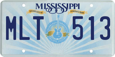 MS license plate MLT513
