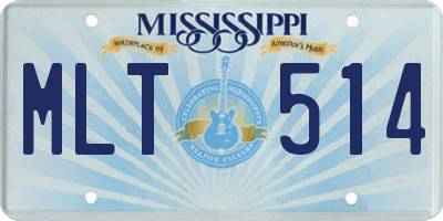 MS license plate MLT514