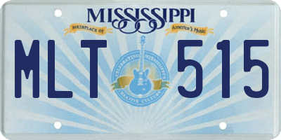 MS license plate MLT515