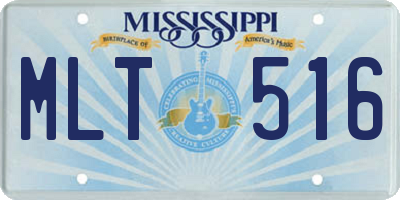MS license plate MLT516