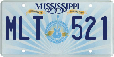 MS license plate MLT521