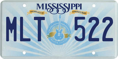 MS license plate MLT522