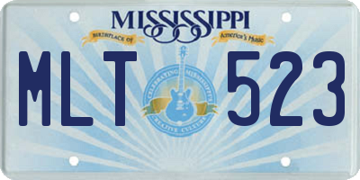 MS license plate MLT523