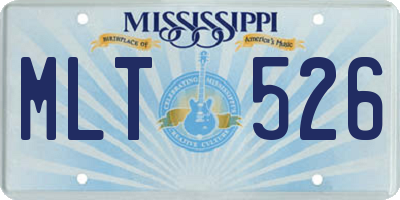 MS license plate MLT526