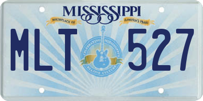 MS license plate MLT527