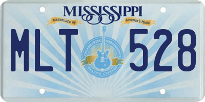 MS license plate MLT528