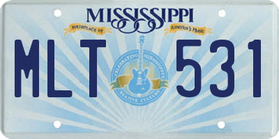 MS license plate MLT531