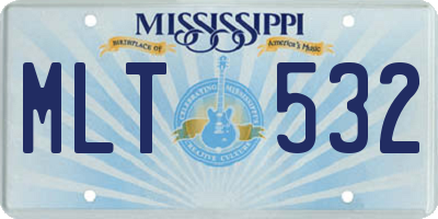 MS license plate MLT532