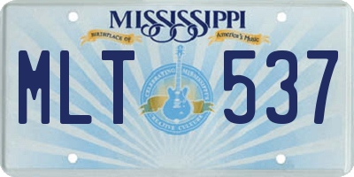 MS license plate MLT537