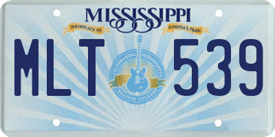 MS license plate MLT539
