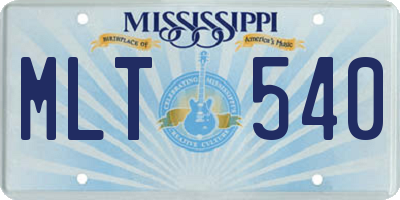 MS license plate MLT540