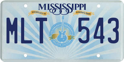 MS license plate MLT543