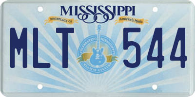 MS license plate MLT544