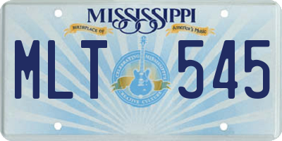 MS license plate MLT545