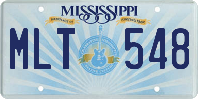 MS license plate MLT548