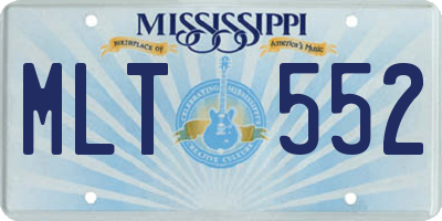 MS license plate MLT552