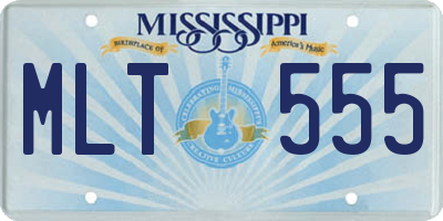 MS license plate MLT555