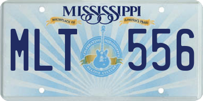 MS license plate MLT556