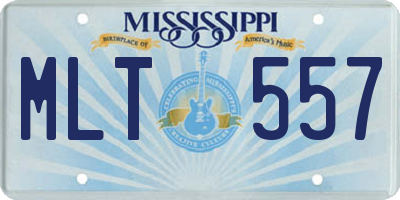 MS license plate MLT557