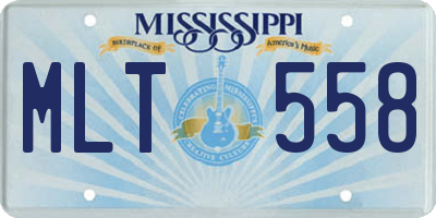 MS license plate MLT558