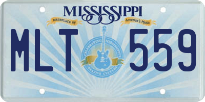 MS license plate MLT559