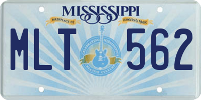 MS license plate MLT562