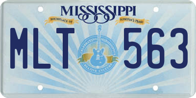 MS license plate MLT563