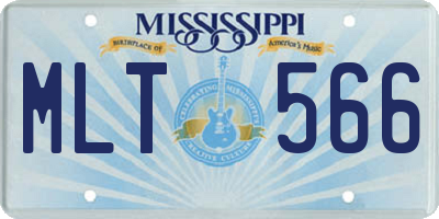 MS license plate MLT566