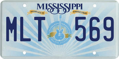 MS license plate MLT569