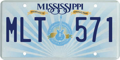 MS license plate MLT571